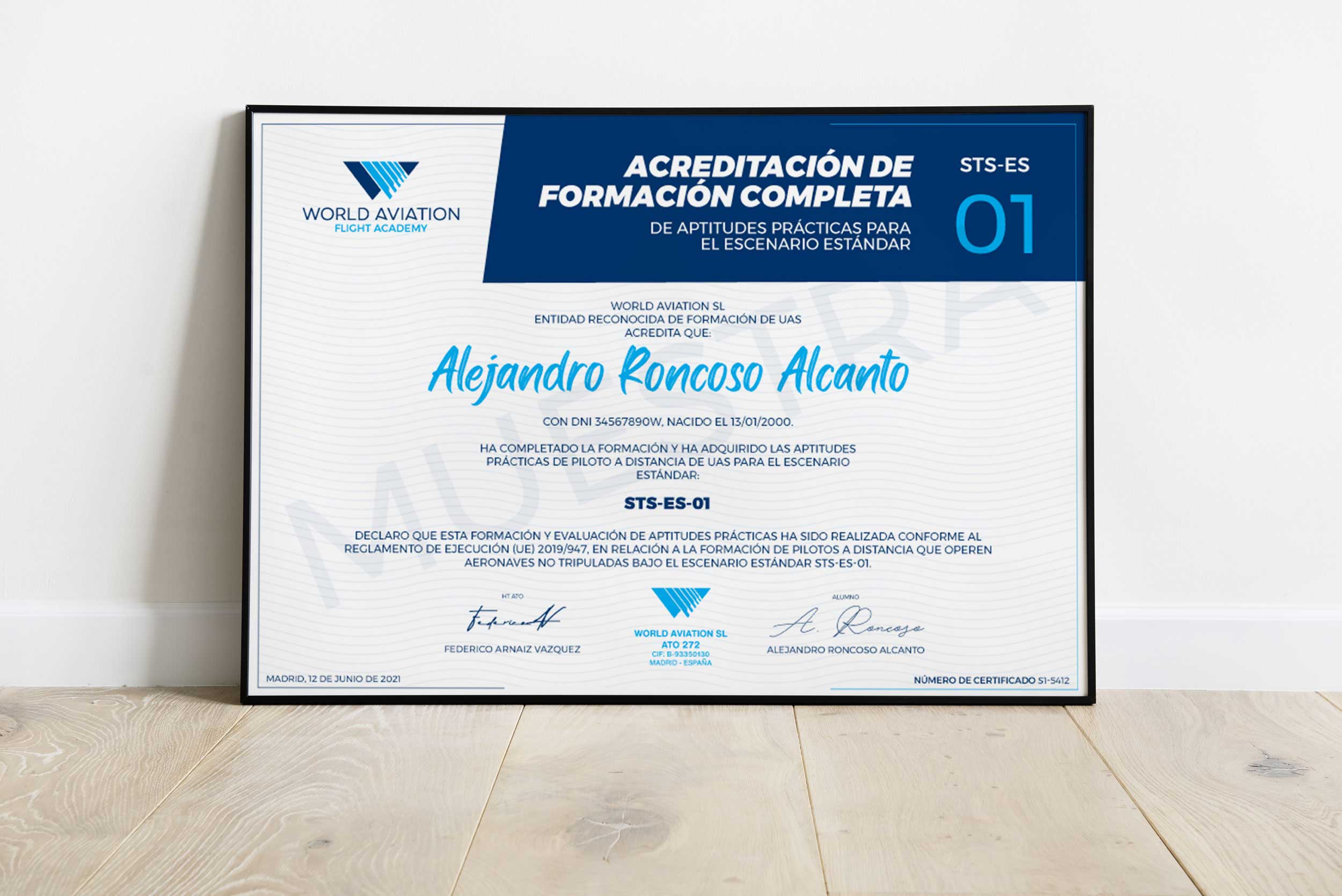 Titulo Oficial Piloto Profesional de Drones STS01 y STS02