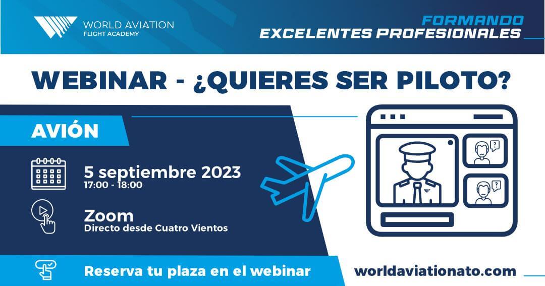 Webinar como ser piloto de avión Septiembre